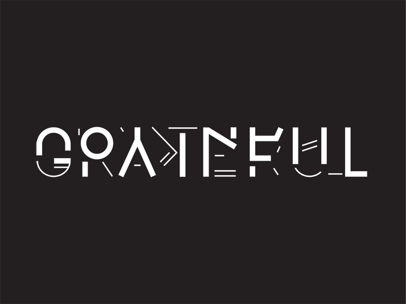 Ambigram: Grateful & Thank You ambigram design type typography