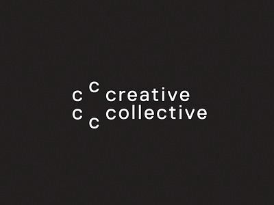 Creative Collective Logo black brand branding design flat lettering logo logomark typography vector