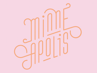Minneapolis Type Design branding custom design flat lettering logo minneapolis minnesota type typography vector