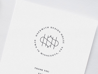 Hackwith Design House Logo branding circular design elegant fashion lettering logo print round seal typography