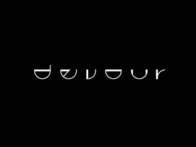 Devour Type design elegant flat lettering logo logomark monogram typography vector