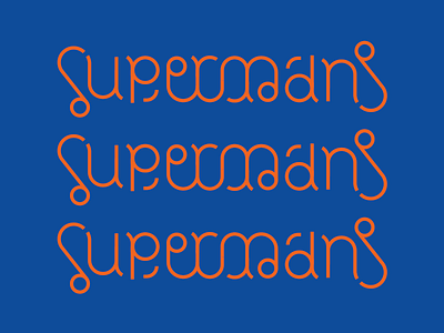 Superman Specimens ambigram cursive custom design script superman type typography vector