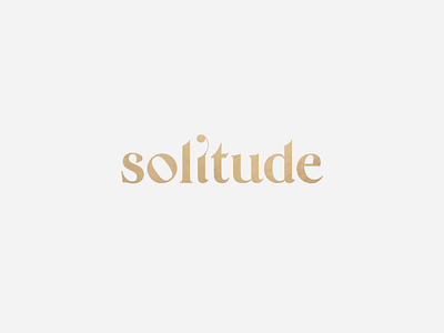 Solitude Logotype custom design flat lettering logo logomark typography vector