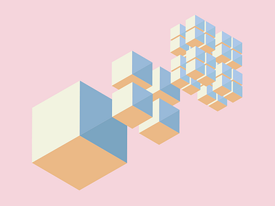 Cubage 3d color cubes design graphic design illustration vector