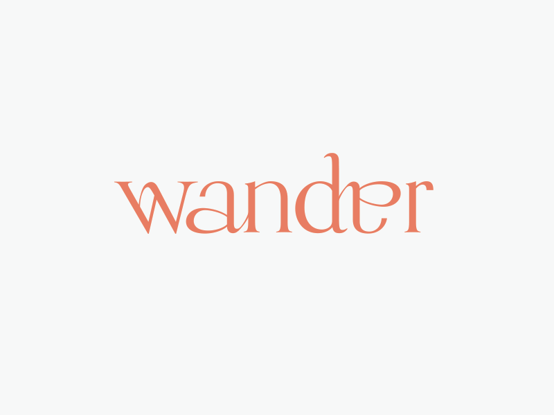 Wander typography by Dustin Hackwith on Dribbble