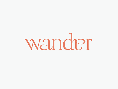 Wander typography design flat script type typography vector