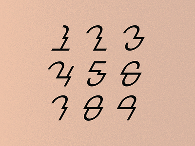 Wacky numerals custom design numerals type design typography vector