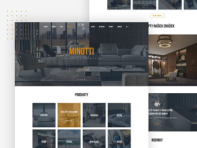 stopka.cz blue czech design furniture gold graphics homepage luxurious luxury prague products ui ux