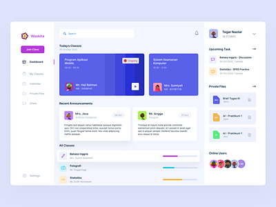 Waskita UI/UX Redesign app design flat learning platform redesign ui ux web website