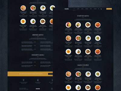 Ravada - Theme Menu Grid Layout Page bbq bistro cafe chef design fastfood food food menu modern noodles plate restaurant sushi table theme ui ux webdesign wordpress theme