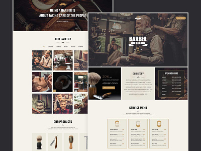 Gentlecut - Barbershop and Hair Salon Template barber barbershop beauty business design fashion gentlecut hairsalon minimal modern psd shave theme tools ui ux web webdesign website wordpress