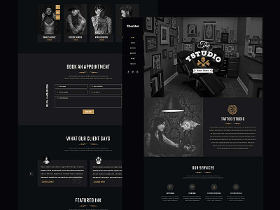 TStudio - Tattoo Studio Template beauty business design fashion modern painting piercing psd template tattoo tattoo art tattoo artists tattoo studio theme tstudio ui ux web webdesign website wordpress theme