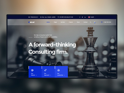Netcel - Business Consulting Website Theme Homepage Concept