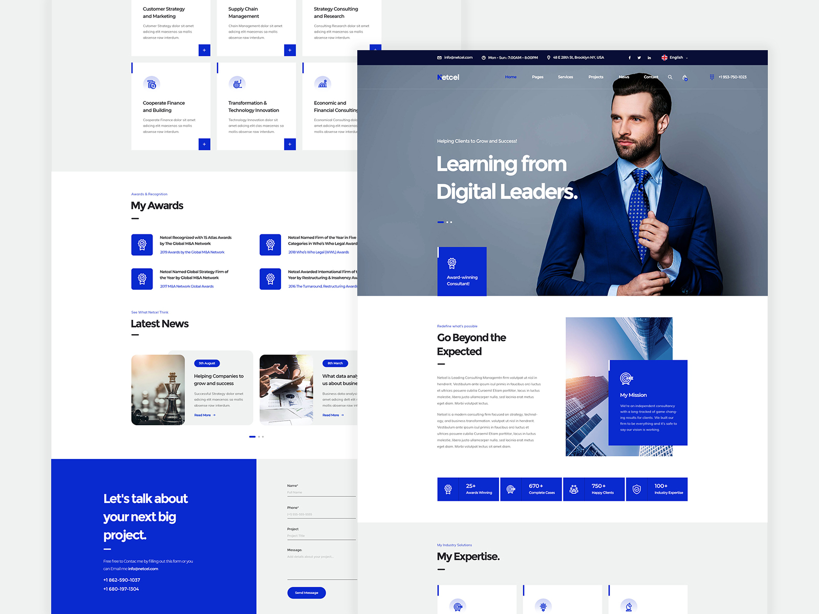 Netcel - Business Consulting and Finance Theme Homepage v2 by Ajmal ...