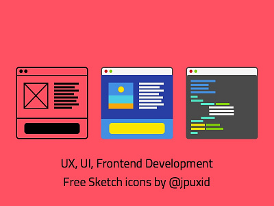 Free UX, UI & Front end dev icons! free icons freebies front end development icons sketch ui ux