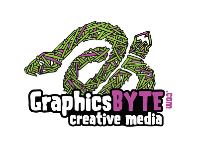 Graphicsbyte Logo abstract branding design graphic design graphics illustration logo logo design reptile rubberband snake typography vector