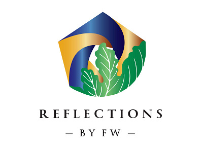 Reflections By Fw abstract branding identity logo logo design logotype nature shape