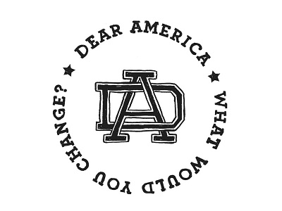 Dear Ameriaca Logo da logo da monogram graphic design lettering logo logo design logotype monogram typography