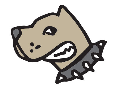 Pit Bull Dog Logo animal dog icon illustration logo pit bull spike symbol terrier