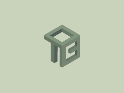OTB Monogram cube geometrical hexagon icon initials logo monogram otb shape square