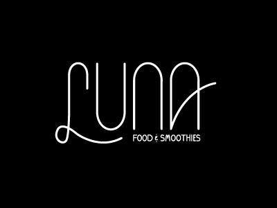 Luna Food & Smoothies branding food food booth hand lettering lettering line logo lines logo luna market oregon outdoor portland portland saturady market saturday market script smoothies stars type typography