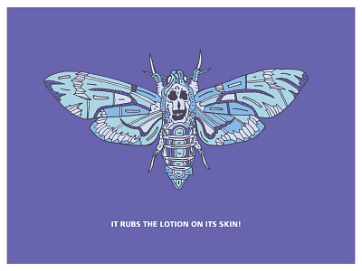 Dali Moth abstract brand bug butterfly creature draw flying funny graphic design illustration insect moth purple sketch skull slience of the lambs slogan vector wings