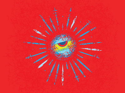 The Eye of Ra abstract blue cyberpunk egyptian eye future god graphic design horus illustration logo logo design ra re red sungod texture vector