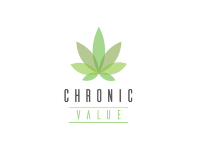 Chronic Value Logo branding cannabis cannabis branding cannabis logo cannabis packaging chronic value clothing fashion icon logo logo design marijuana shape transparent typography vector weed