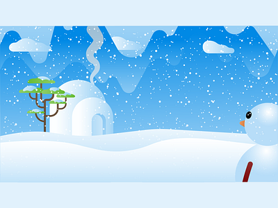 Winter - Fantasy vector illustration