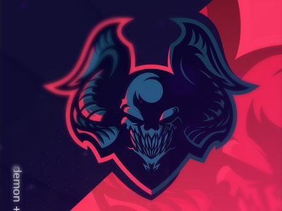 Demon demon evil logo mascotlogo premadelogo skull