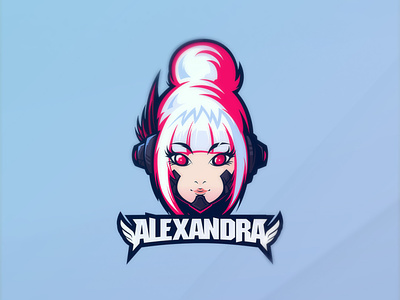 Alexandra artwork branding design esport esportlogo gaminglogo illustration logo mascotlogo vector