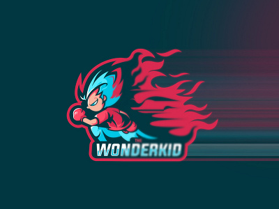 Wonderkid branding design esport logo vector