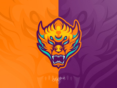 Funky Lycan branding design esport illustration logo vector