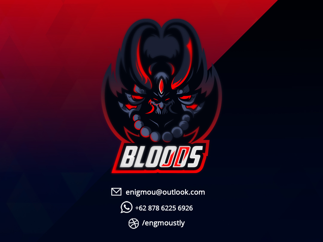 Blood Red Esports Gaming Logo Template