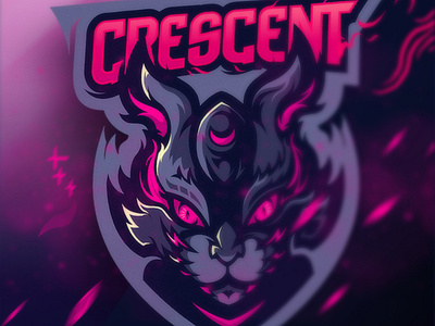 Sheila's Crescent beast crescent esportlogo logo logo design lynx