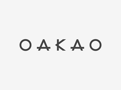 OAKAO concept custom type daily logo challenge design designer fashion logo logo design minimal typography