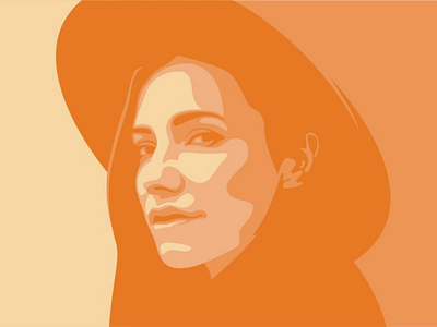 Sunhat Illustration design illusrator illustration logo minimal minimalism monotone orange simple summer sun sunhat