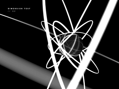 Dimension Test 02 3d 3d art abstract adobe black and white dimension graphic design minimal model monotone