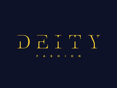 Deity Fashion Logo branding deity design graphic design logo logotype minimal minimalism minimalist simple type type design typography
