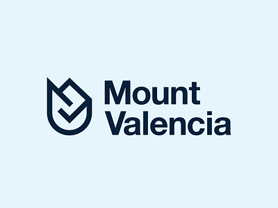 Mount Valencia Logo brand brand design branding design graphic design logo minimal minimalism minimalist modern mountain resort simple ski