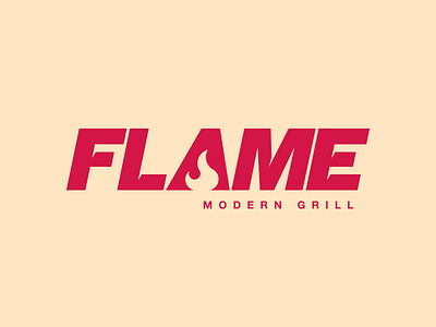 Flame Modern Grill branding design fire flame food graphic design grill hot logo minimal minimalism minimalist modern restaurant simple