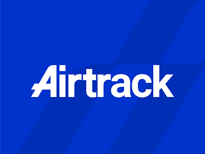 Airtrack Logo airline airplane avante garde blue branding design graphic design logo minimal minimalism minimalist modern plane simple