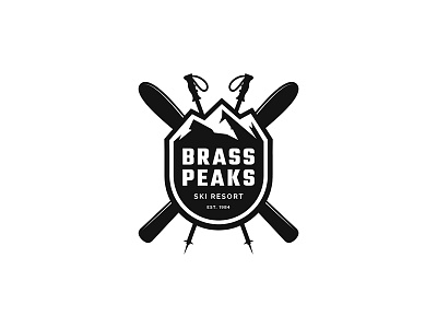 Brass Peaks Logo graphic design logo logo design logos ski