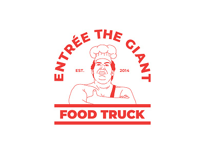 Entree The Giant Logo andre the giant food truck graphic design logo logo design logos restaurant