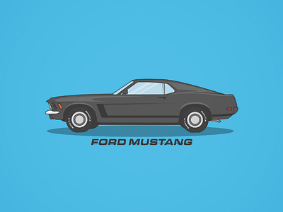 Mustang Illustration designer ford graphic design illustator illustration logo minimal minimalism minimalist mustang simple vector