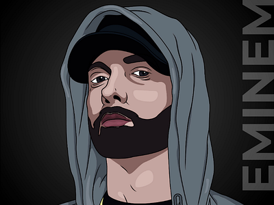 Eminem Illustration artist design eminem graphic design illustrated illustration illustrator minimalism minimalist musician portrait vactor art