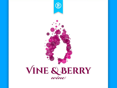 Vine & Berry logo daily logo challenge design geometric graphic design logo logo design logos minimal minimalism wine