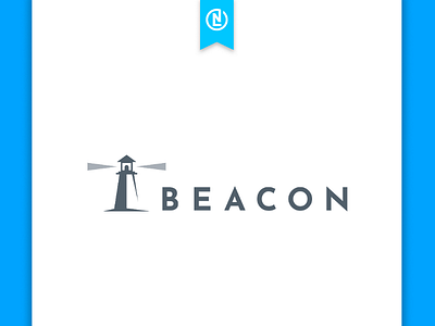 Beacon Logo branding design graphic design lighthouse logo logos minimal minimalism minimalist typography