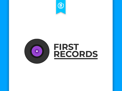 First Records Logo branding design graphic design logo logos minimal minimalism minimalist record typography