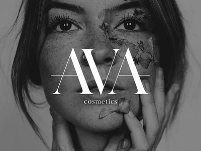 AVA Cosmetics logo ava black and white cosmetics design graphic design logo logos type typography wordmark